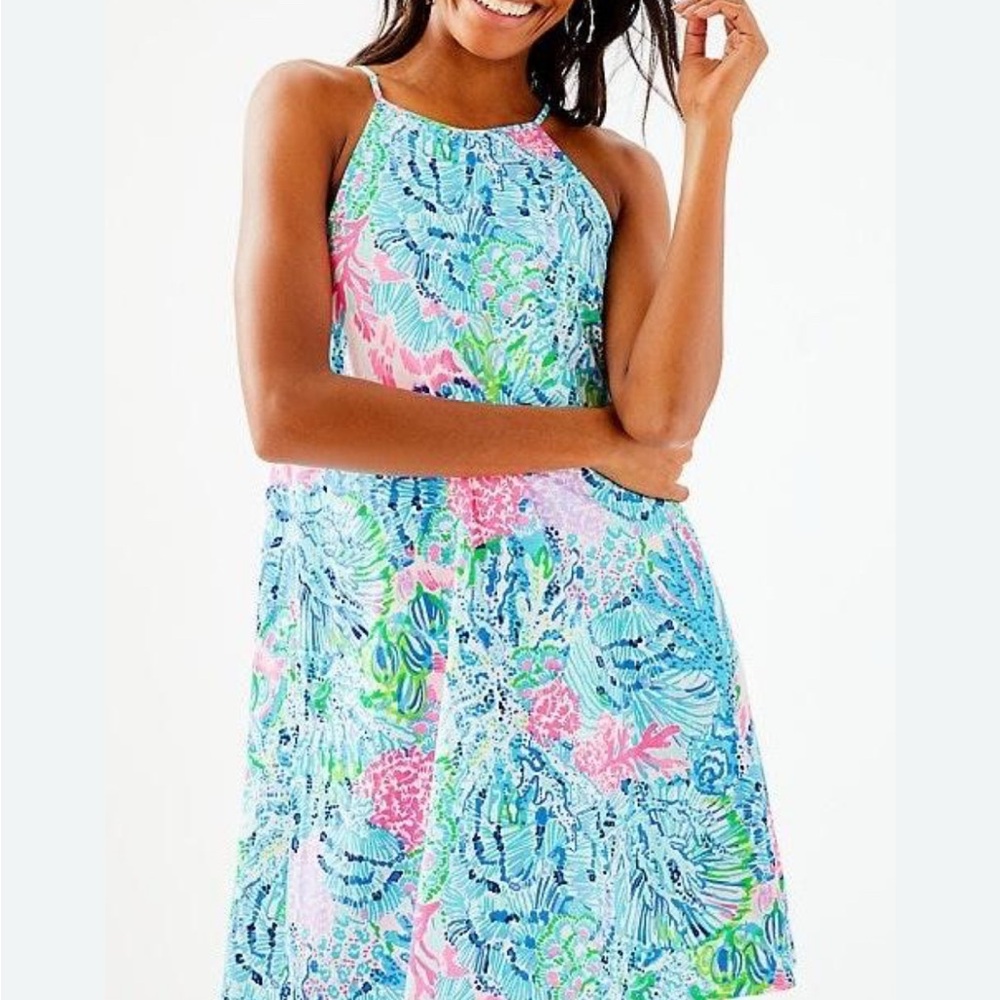 Lilly Pulitzer Margot Swing Dress Size XS Sink or Swim Tassel Ties Beachy